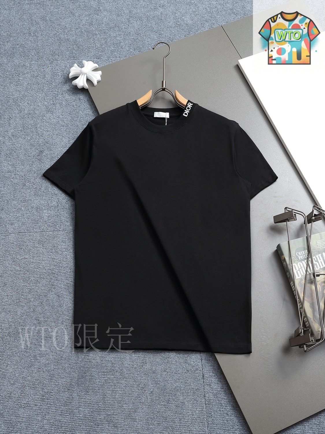 今日特価】Dior CD Logo プリント & 刺繍 微寛版型 T シャツ-3