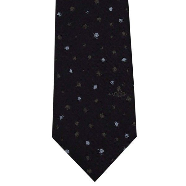 Vivienne Westwood ヴィヴィアン・ウェストウッド ネクタイ オーベルジーン系（深紫） ドット柄 イタリー製 シルク100％ AW25 81050004-W0199-J411 AUBERGINE ギフト プレゼント Vivienne Westwood ヴィヴィアン・ウェストウッド ネクタイ オーベル