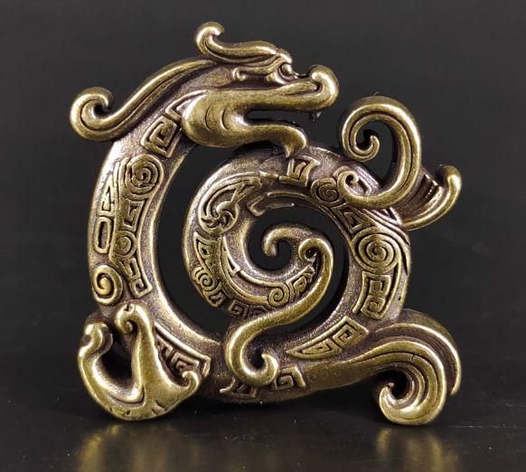 銅製 盤竜香挿 古風韻香挿 神獣竜香挿 装飾品 工芸品 美術品