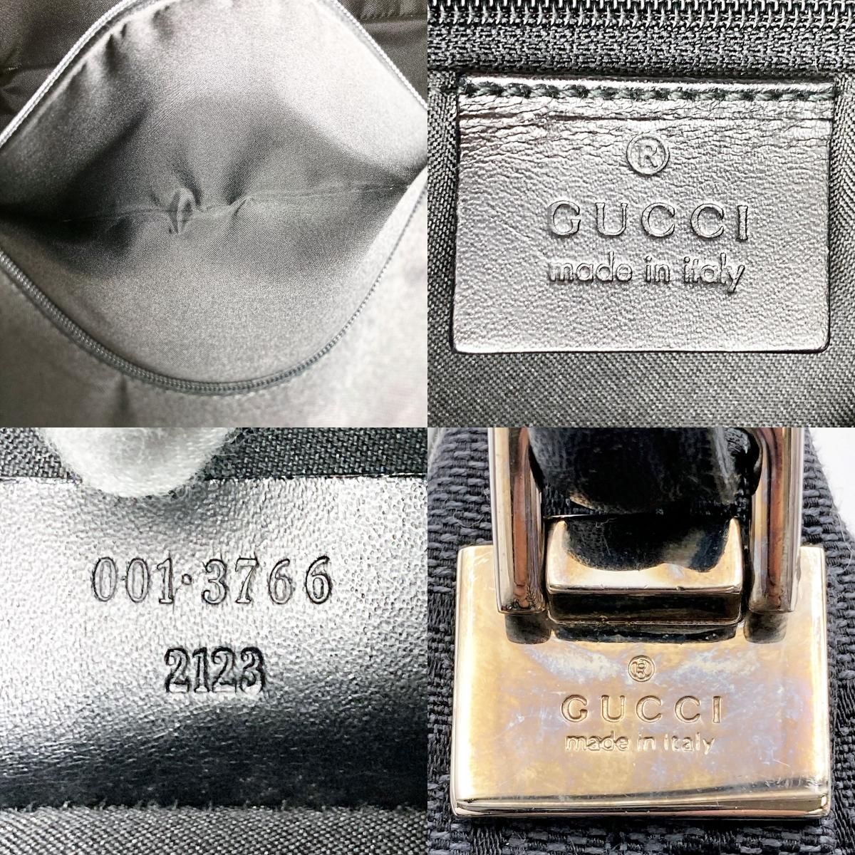 中美品 GUCCI グッチ 001・3766 ショルダーバッグ バッグ ブラック 黒 