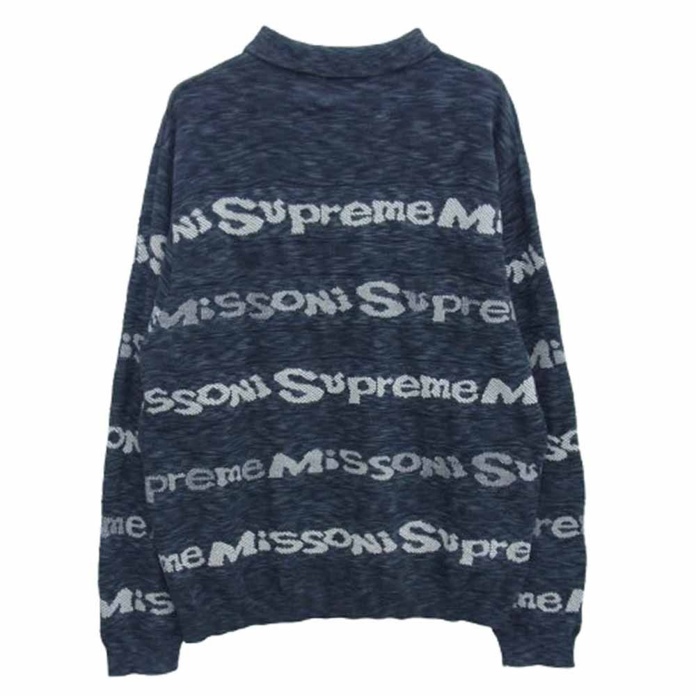 Supreme シュプリーム 21AW Missoni Zip L S Polo ミッソーニ ジップ 長袖 ポロシャツ ブラック系 L