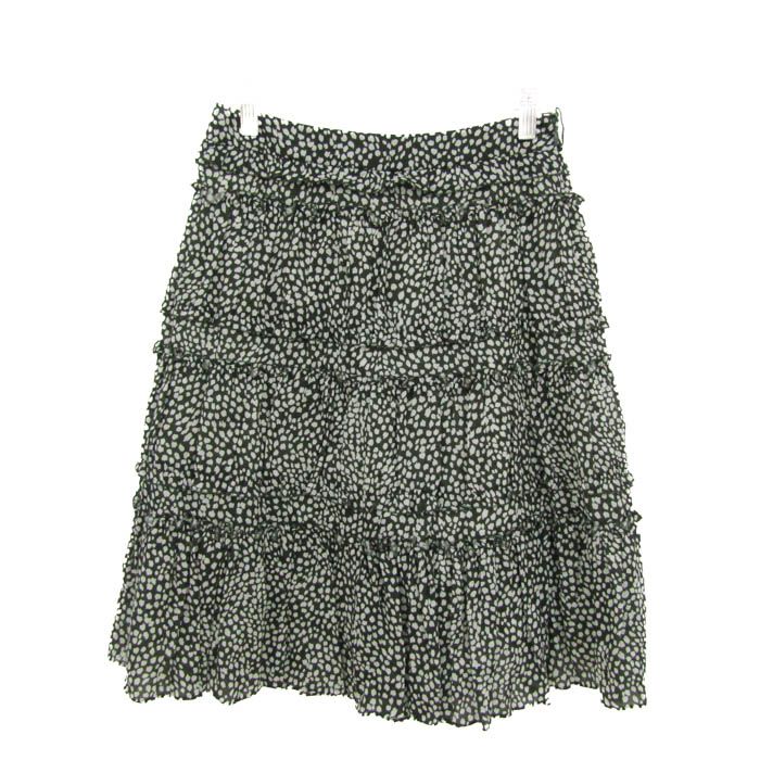 トゥービーシック ティアードスカート ♥ ブランド ボトムス 日本製 レディース 40サイズ カーキ×ホワイト TO BE CHIC