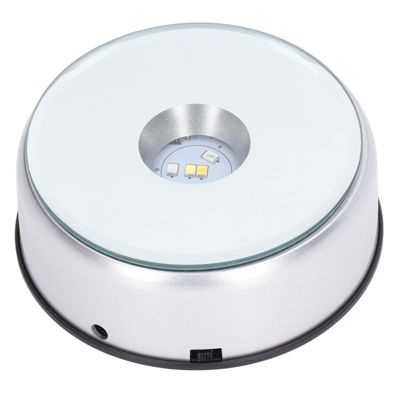 数量 誕生日 プレゼント 飾り オフィス ホーム スタンド フィギュア 回転 贈り物 360° ターンテーブル 回転台 コースター レインボー LED