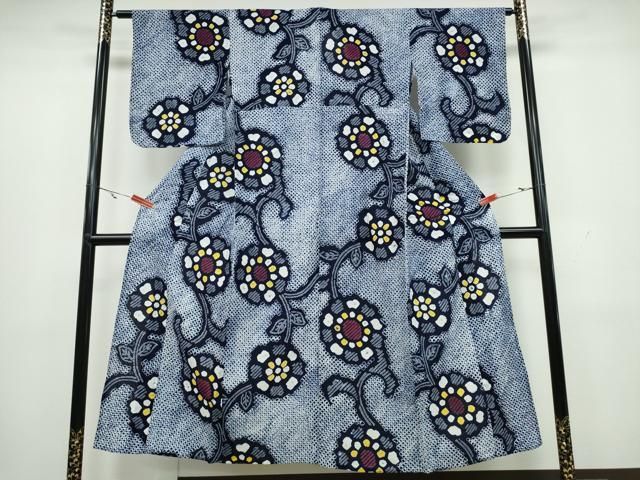 平和屋着物∴夏物 浴衣 有松鳴海絞り 花唐草文 綿 CAAW1151ng