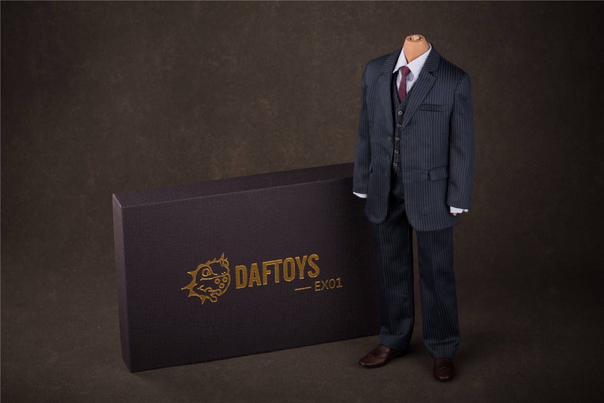 DAFTOYS 1/6 ブルース・ウェイン 専用 スーツセット DAFTOYS 1/6 F010 Ben Wayne ブラック スーツ & 靴 セット