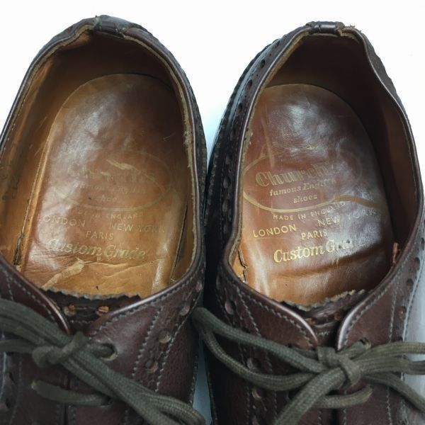 試着交換OK！80s-90sVintage CHURCH'S 3都市 旧チャーチ フルブローグ