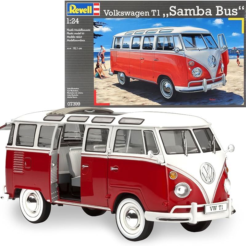 ドイツレベル Revell 1|24 フォルクスワーゲン T1 サンバ バス 07399 プラモデル