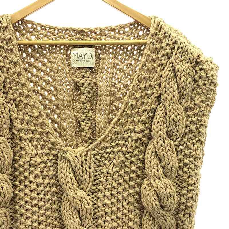 MAYDI / マイディ | HAND-KNITTED CHUNKY VEST ニットベスト | U | ベージュ | レディース MAYDI / マイディ | HAND-KNITTED CHUNKY VEST ニットベスト | U