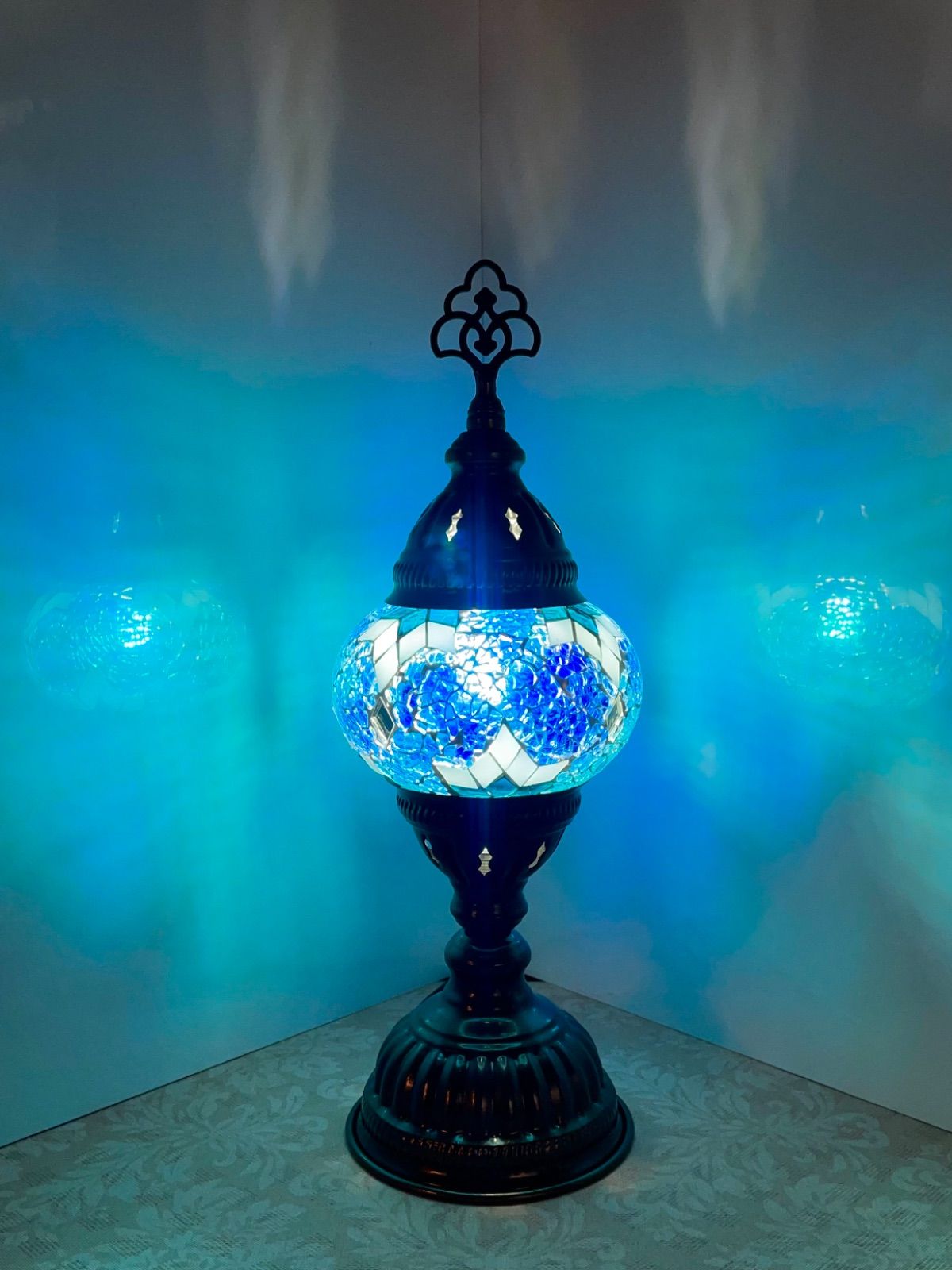 購入 トルコモザイクランプ（スタンドランプSクラックガラス） 楽天