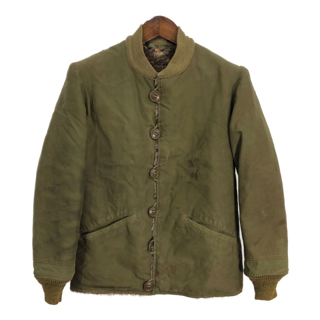 40年代 米軍実物 U.S.ARMY M-43 パイルライナー ヴィンテージ ミリタリー オリーブ (メンズ 34) 中古 古着 S5974