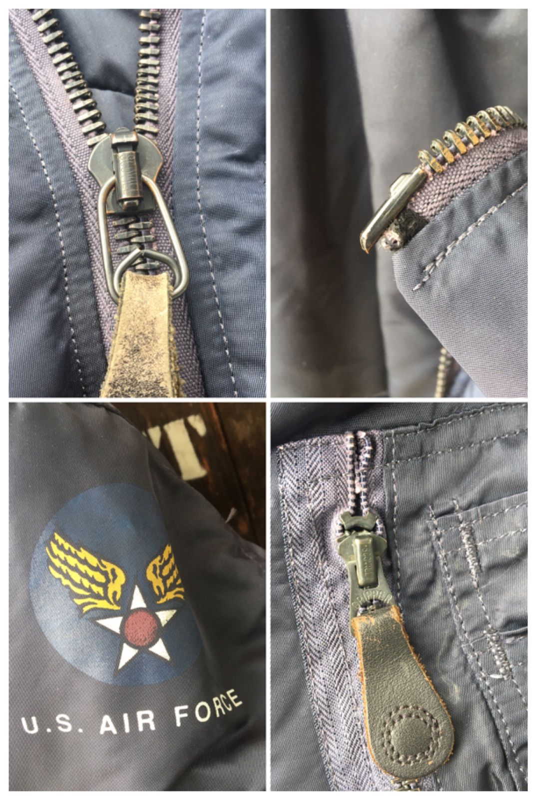 ALPHA アルファ B-15C USA製 エアフォースブルー 38 MA-1 ALPHA