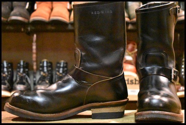 9D 14年 レッドウィング 9268 エンジニア 黒 ブラック クローンダイク スチールトゥ ブーツ redwing HOPESMORE FE544