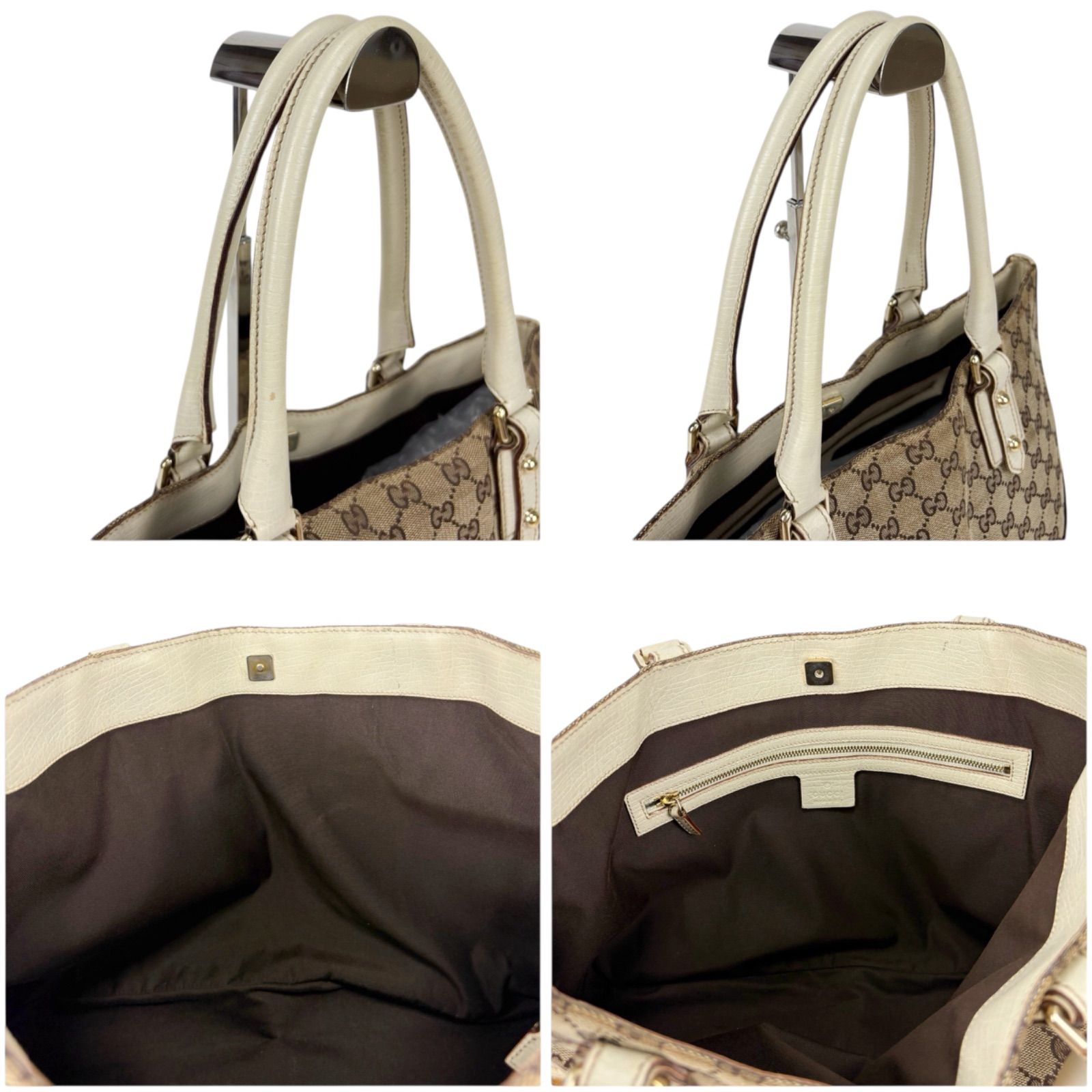 GUCCI グッチ トートバッグ ハスラービット ホースビット GGキャンバス 