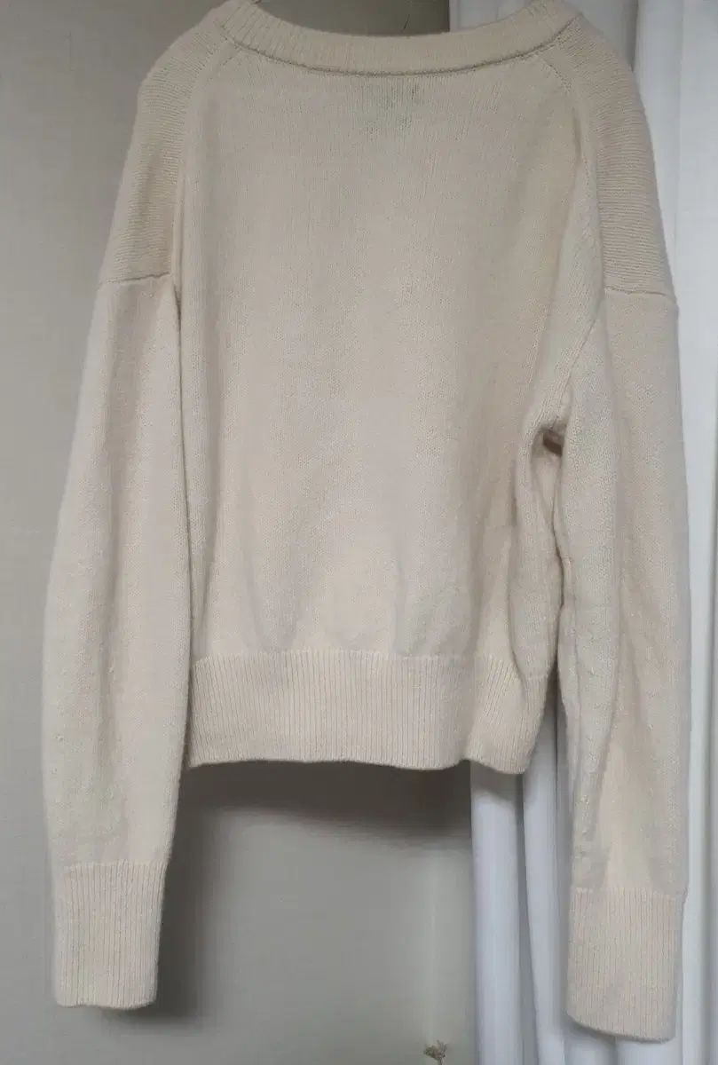 マッシモ ドゥッティ ウール カシミア Vネック ニット アイボリー