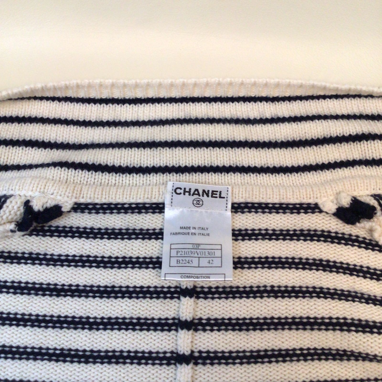 CHANEL シャネル CC ココマーク ボーダー ヴィンテージ ニット 長袖 