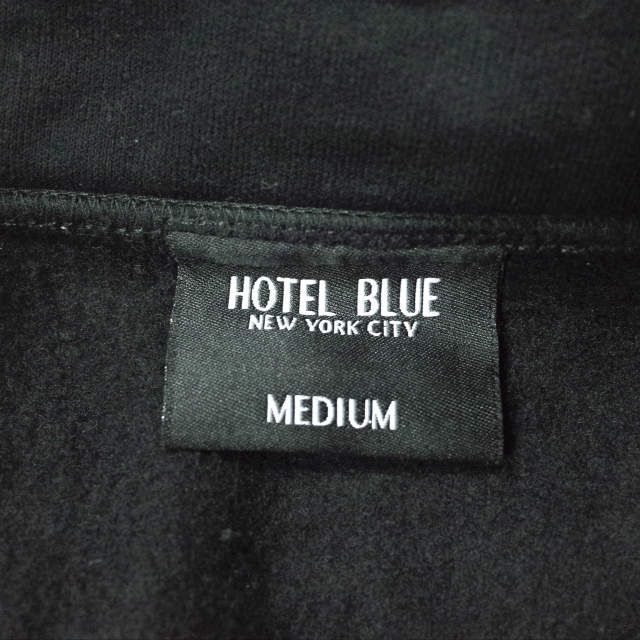HOTEL BLUE x Champion ロゴ刺繍 ハーフジップスウェット M