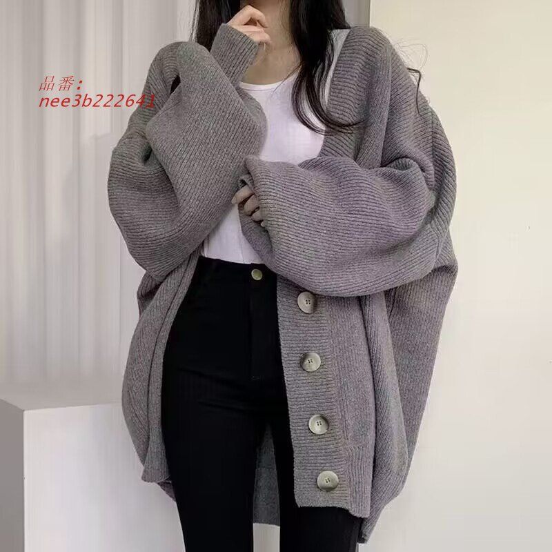 FREE STYLISTS カーディガン 長袖Vネックニットカーディガン