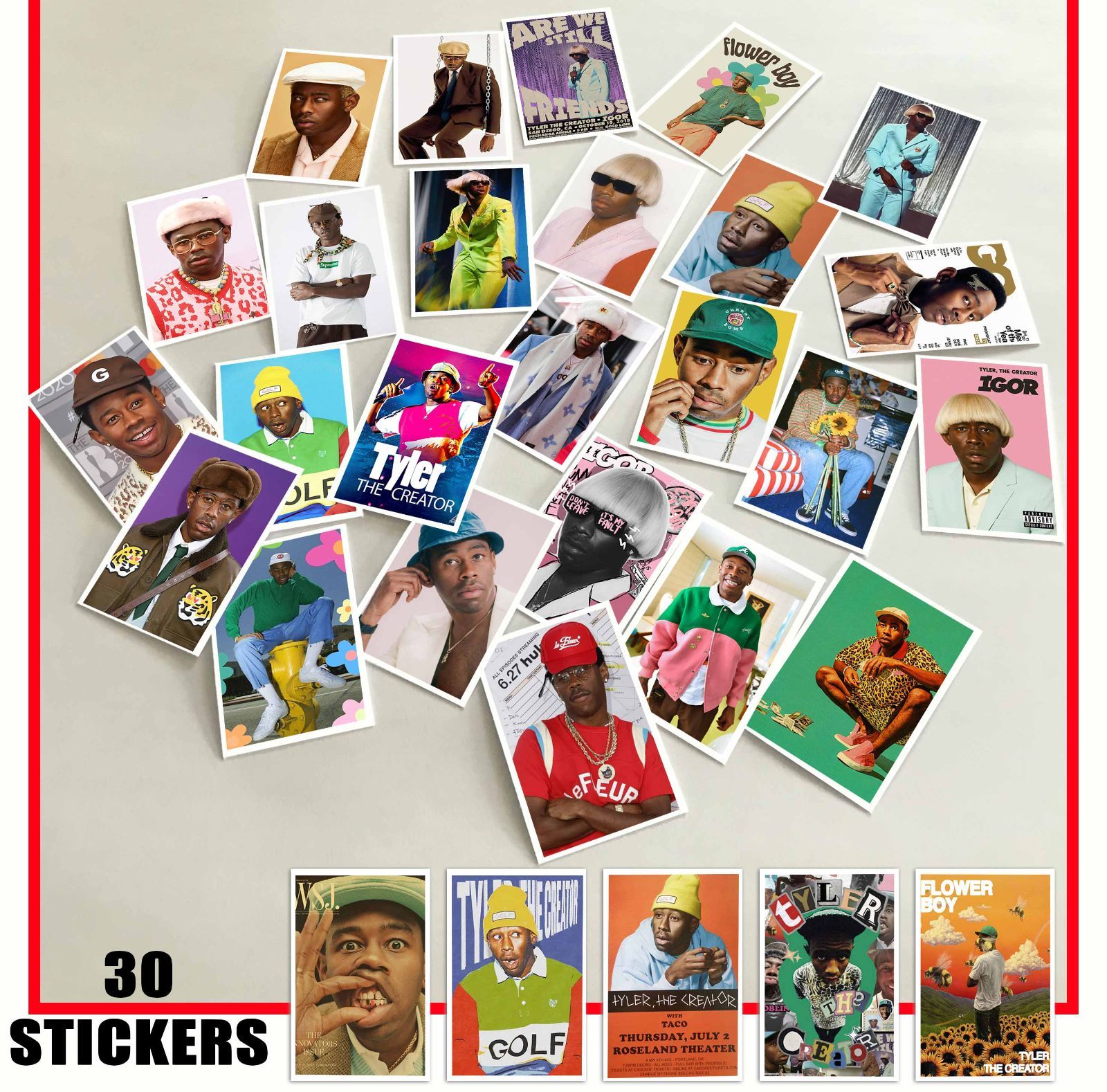 ラップリマン タイラー ザ クリエイター タイラー・ザ・クリエイター Tyler, The Creator ステッカー 30