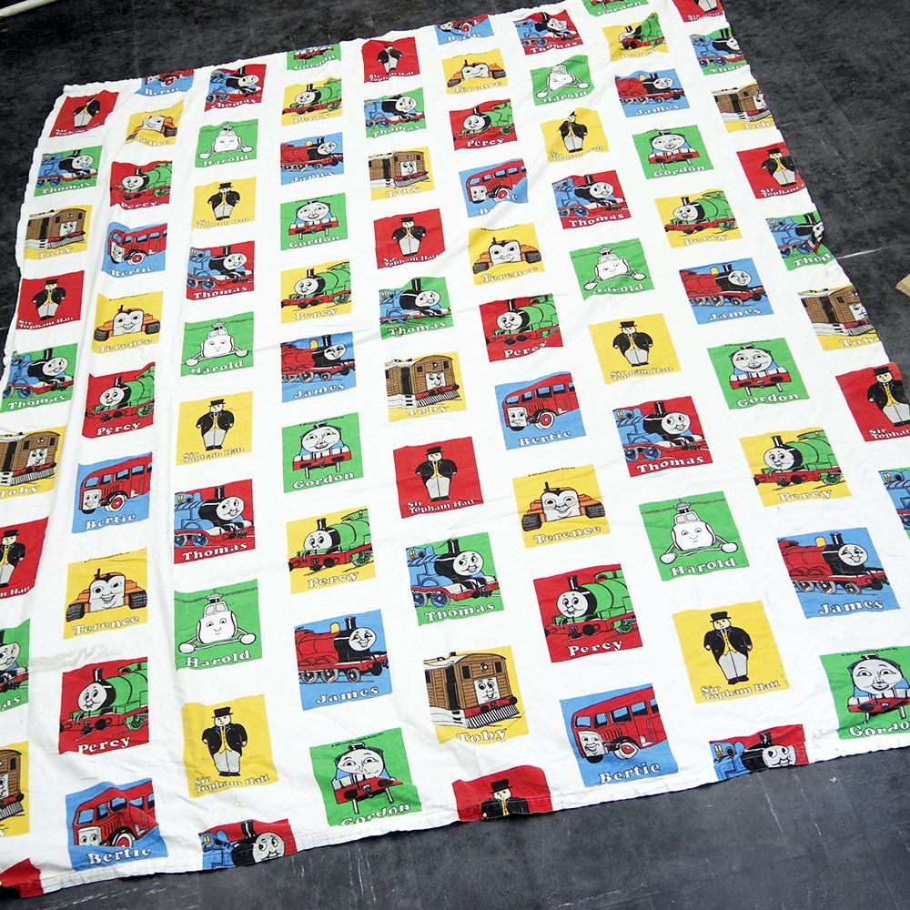 ヴィンテージシーツ 機関車トーマス SL ネル生地 電車 シュシュポッポ ヴィンテージシーツ 機関車トーマス SL ネル生地 電車 シュシュポッポ