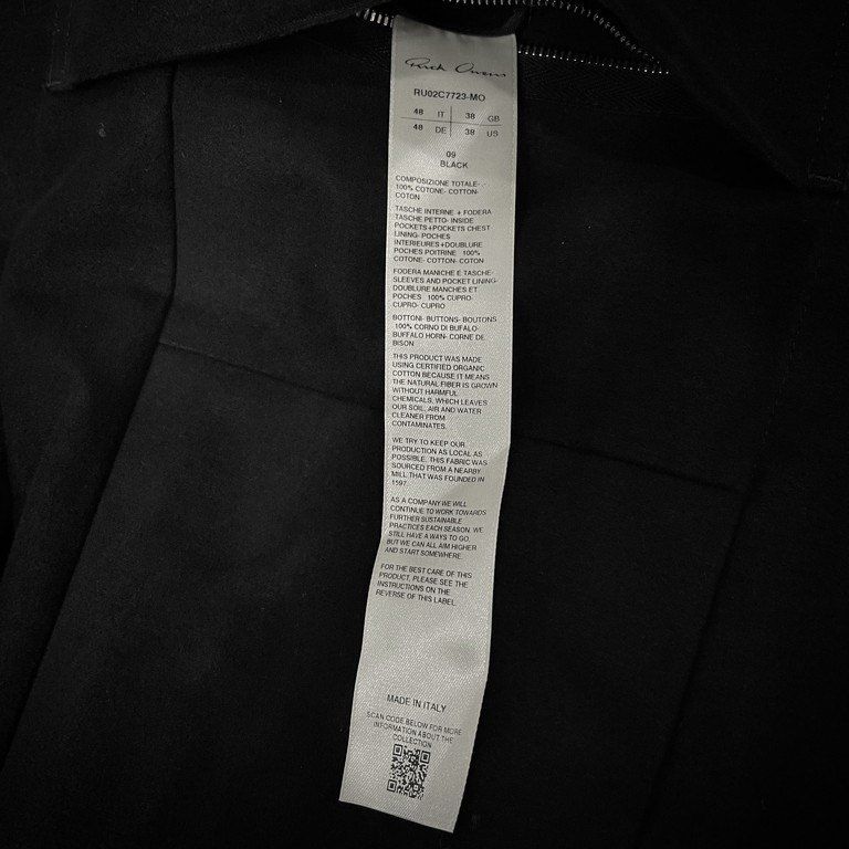 Rick Owens 23AW LUXOR FOGPOCKET LIDO JACKET モールスキンフォグ  