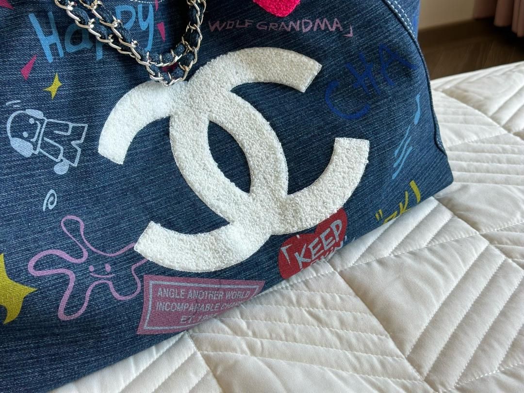 CHANELシャネルのスター同款デニム大サイズショルダーバッグ