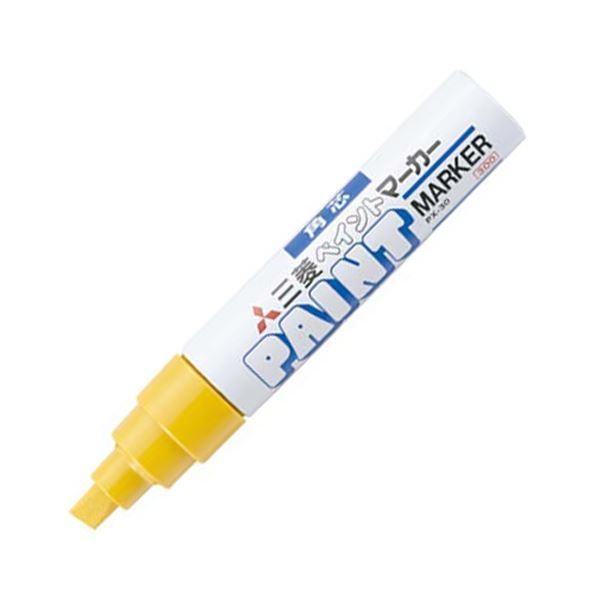 まとめ 三菱鉛筆 油性ペイントマーカー 太字角芯 黄 PX30.2 1本 ×20セット
