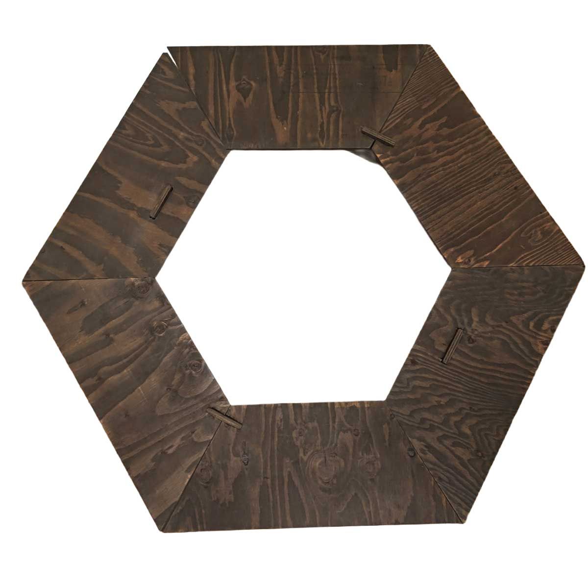 ヘキサゴンテーブル ファイヤーテーブル 組立式 ウッドデッキ