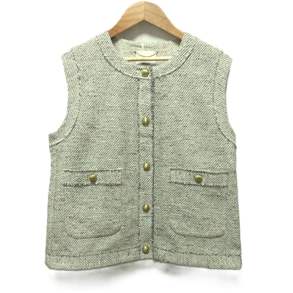 エブール ebureコットンツィードツイルベスト38