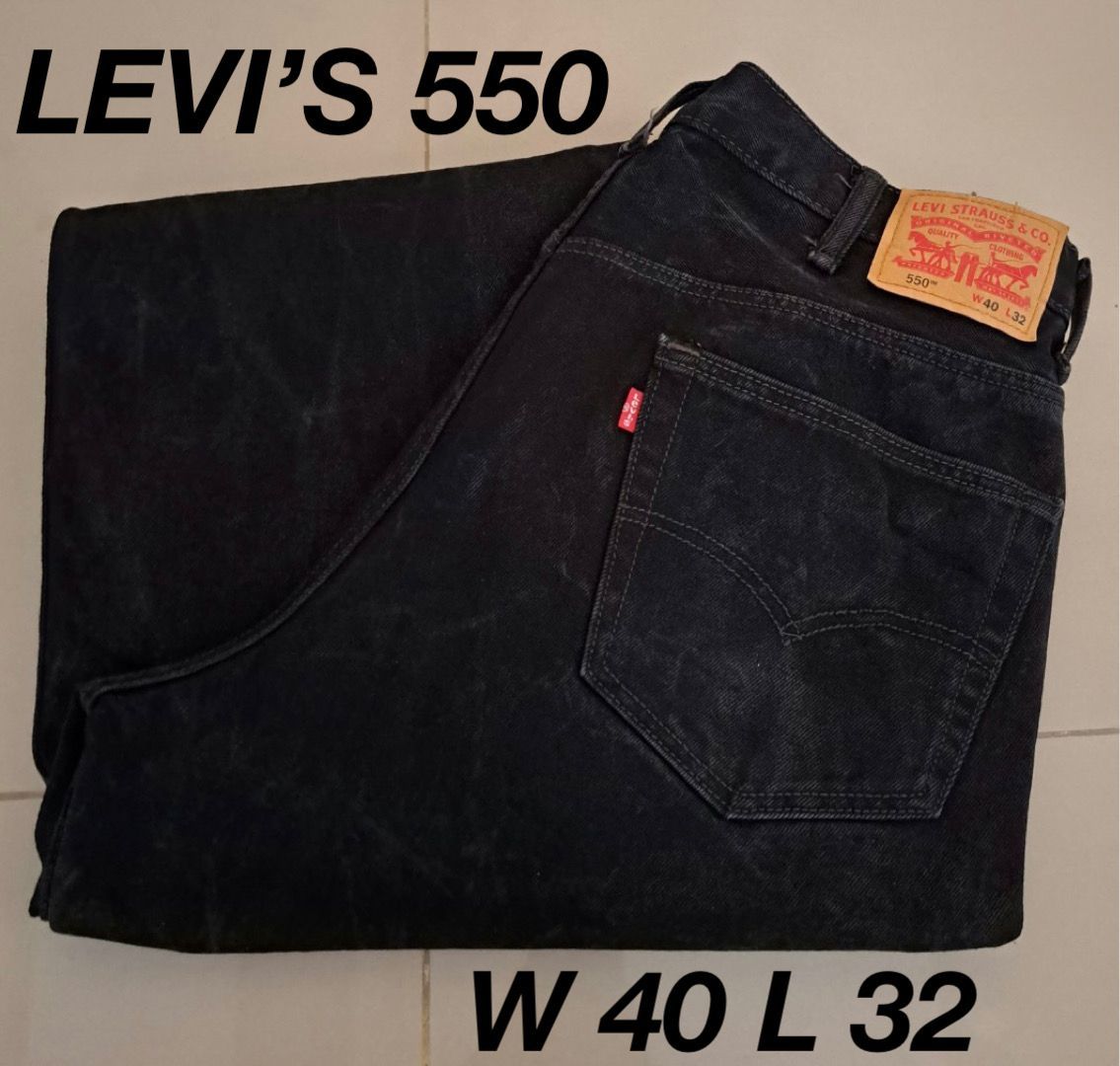 423 【Levi's 550 BLACK】W40 L32 バングラデシュ製 ブラック ワイド