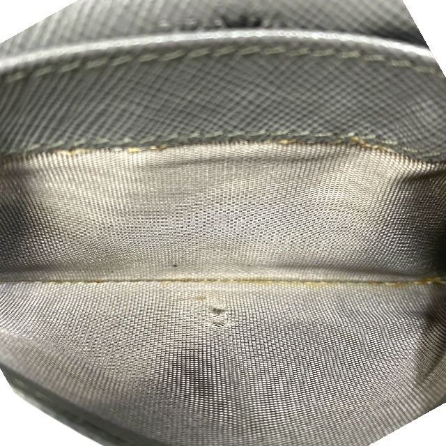  プラダ カードケース パスケース 名刺入れ 二つ折り コンパクト ロゴ レザー グレー PRADA その他 折り財布