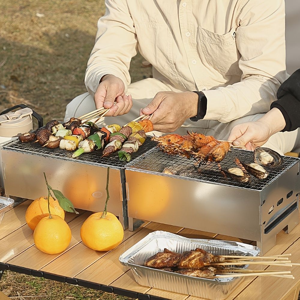 ステンレススチール製ポータブルBBQグリル