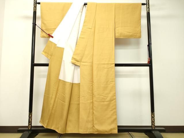 平和屋着物▽上質な紬 単衣 草花文 正絹 逸品 AAAW1494fy