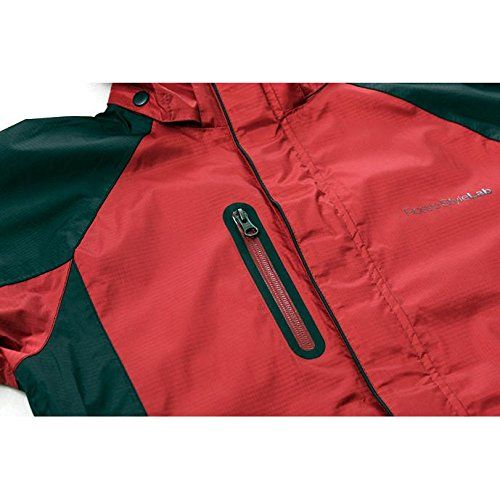 レディースレインスーツ レッド|ブラック