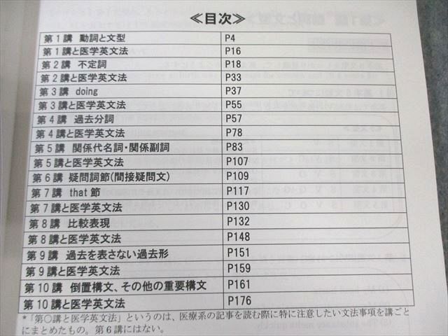 河合塾KALS 医学部学士編入対策講座 医学英文法I/例文集/II 2020