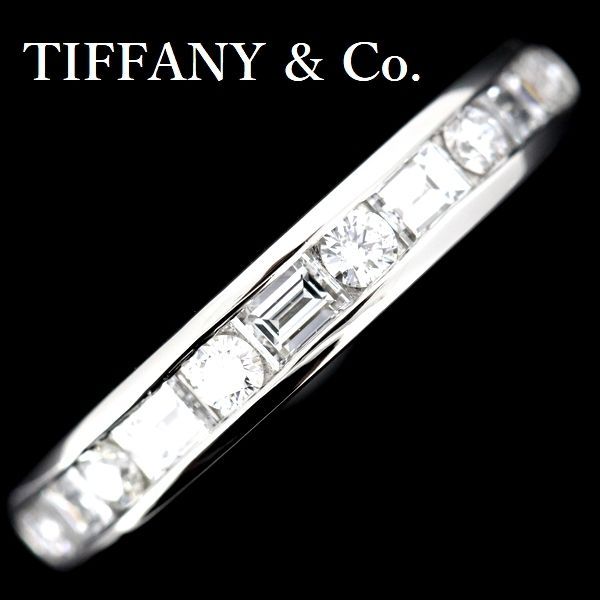ティファニー ダイヤモンド チャネルセッティング バンド リング Pt950 11.5号 11P
