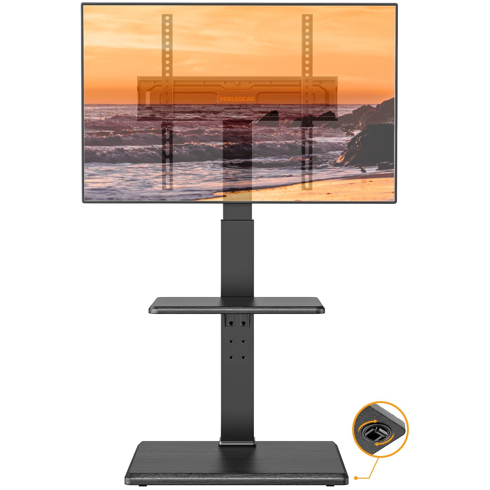 数量 移動式 tvスタンド 自立式 ハイタイプ tv stand 壁寄せ 耐荷重40kg テレビ台 VESA75x75mm~VESA400x400mm 隠しキャスター付き 8段階高さ調整 30~70インチ対応 左右±40度首振り テレビスタンド 上下±5