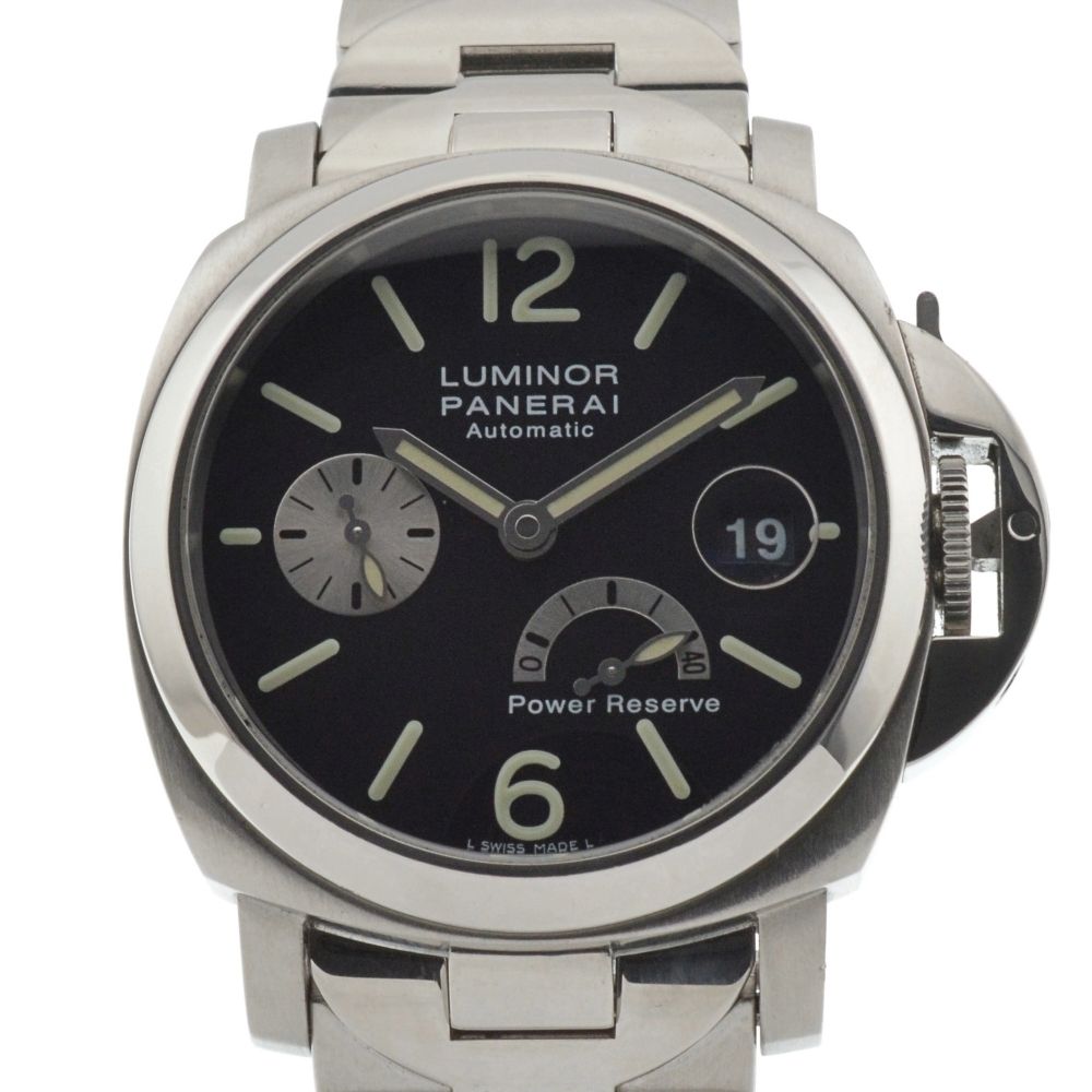 パネライ PANERAI PAM00126 ルミノール パワーリザーブ スモールセコンド デイト 自動巻き メンズ良品箱付き I#136768