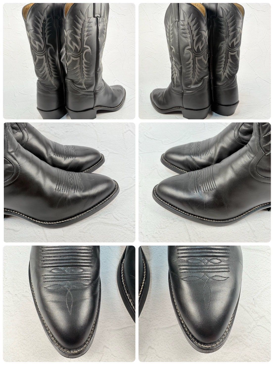 美品 Tony Lama トニーラマ ウエスタンブーツ 黒 ブラック 23.5 TONY LAMA】トニーラマ ウエスタンブーツ ブーツ 8675 レザー 黒