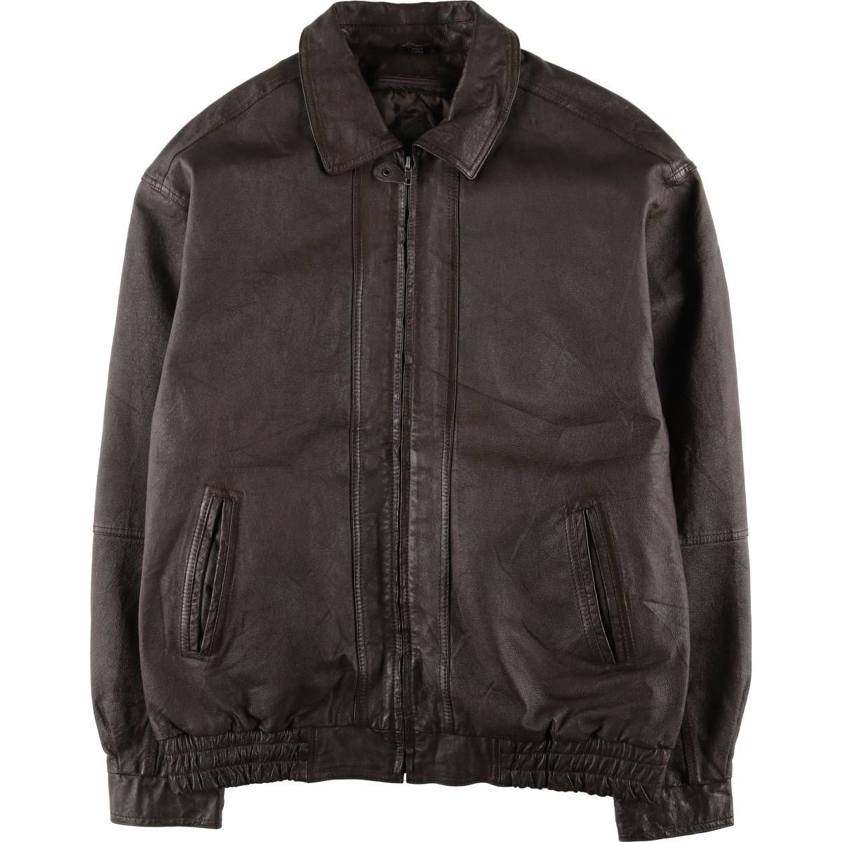 古着 タウンクラフト TOWN CRAFT スイングトップタイプ レザーブルゾン  