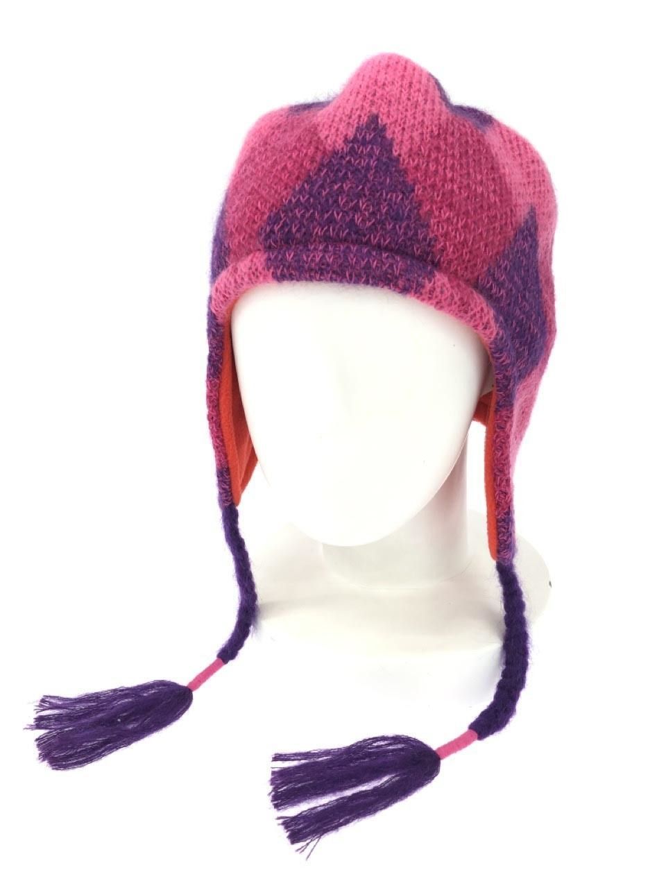 DAIRIKU 22AW ARGYLE PILOT KNIT CAP ピンク