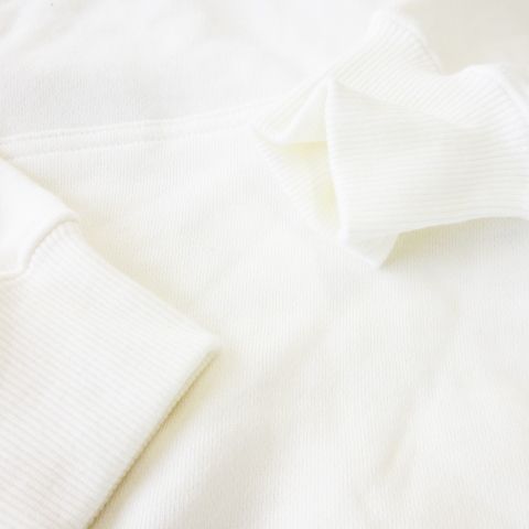 CRONOS クロノス　プルオーバー　パーカー　ホワイト　ロゴ　プリント　M CRONOS Brushed lining foodie【WHITE】