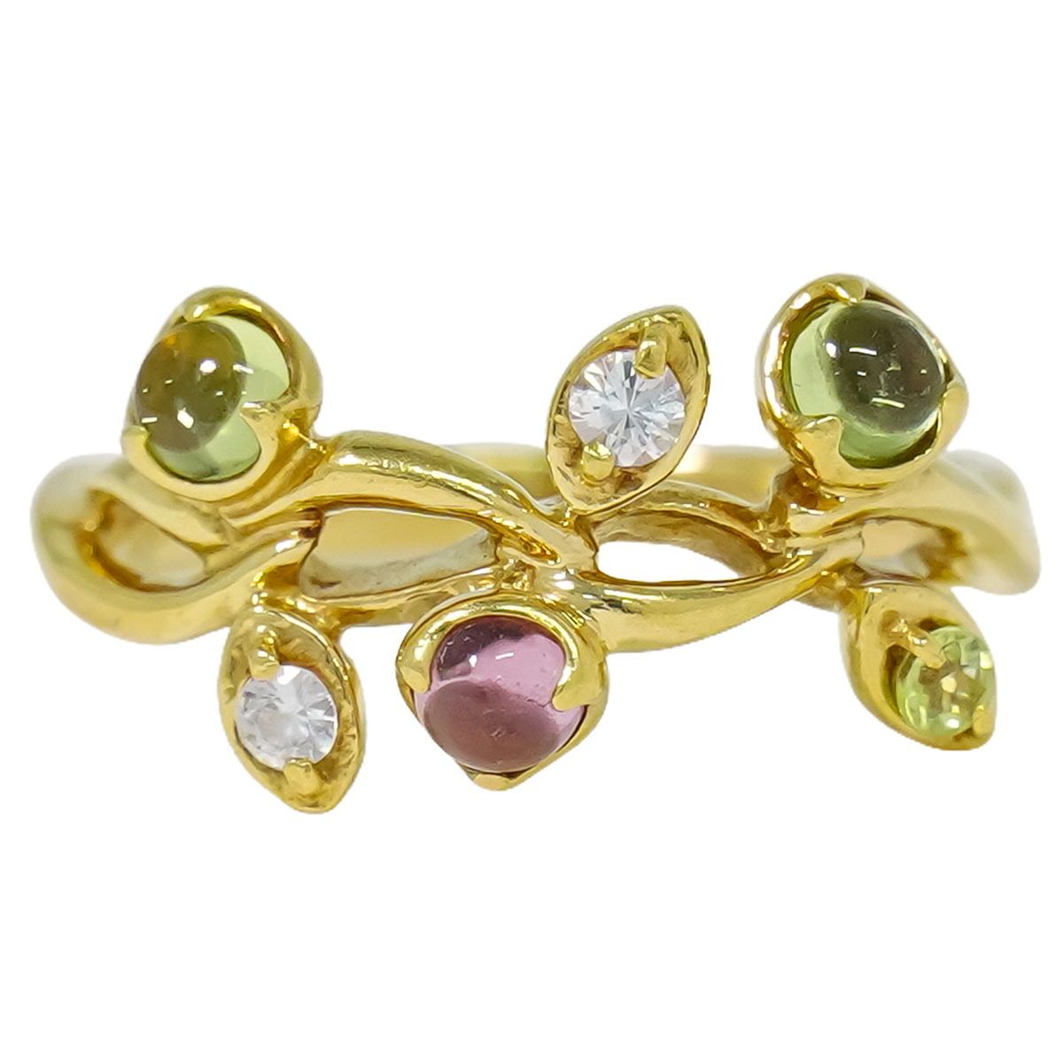 ツツミ TSUTSUMI K10 YGイエローゴールドマルチストーンリング12号 ツツミ TSUTSUMI K10 YGイエローゴールドマルチストーンリング12号