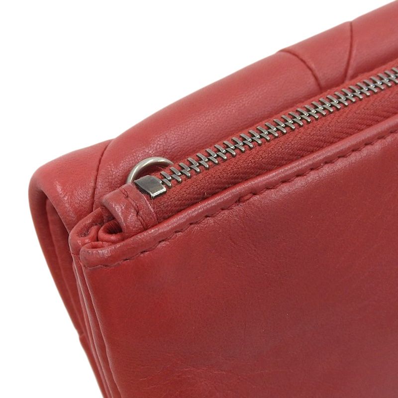 サンローラン SAINT LAURENT ショルダーバッグ レザー レッド