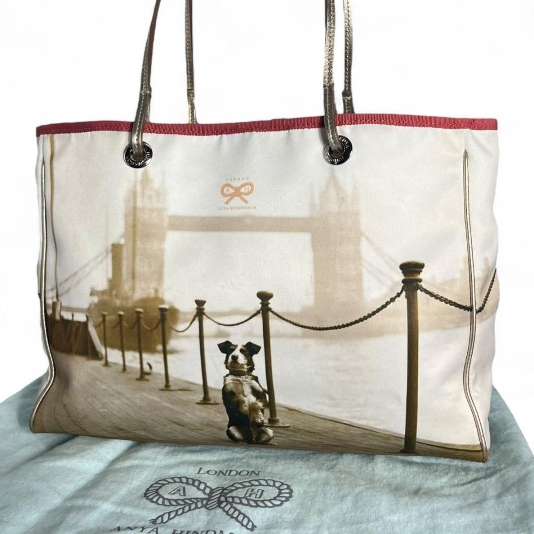 美品 ANYA HINDMARCH アニヤハインドマーチ トートバッグ レザー