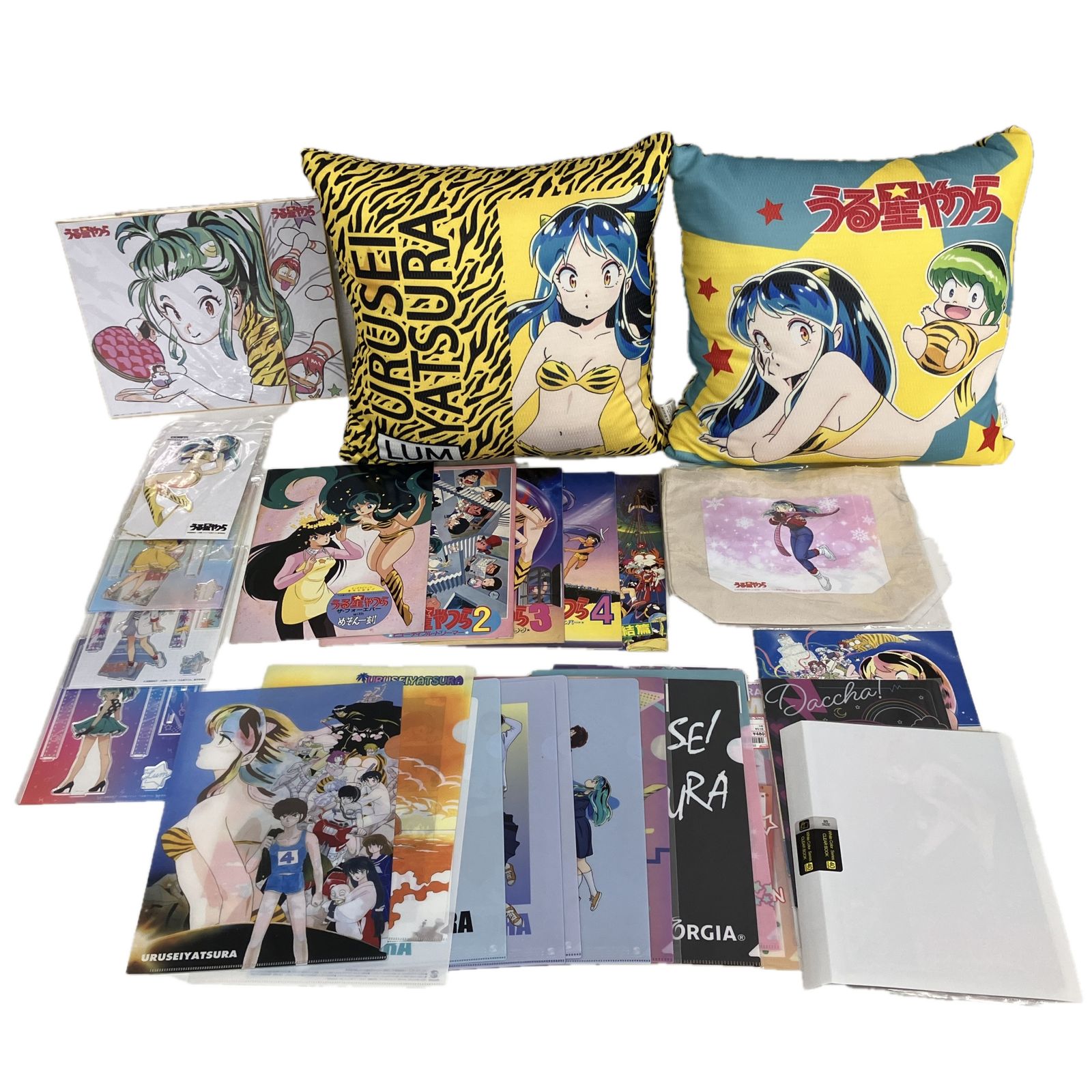 うる星やつらセット 下敷 アクリル クリアファイル パンフレット クッション 色紙 ミニバック アニメグッズ S10530762