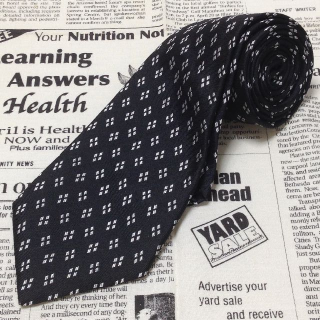 ラルフローレン RALPH LAUREN クリーニング済 微光沢 ネクタイ シルク パターン柄 ミックス H-006841 ゆうパケット