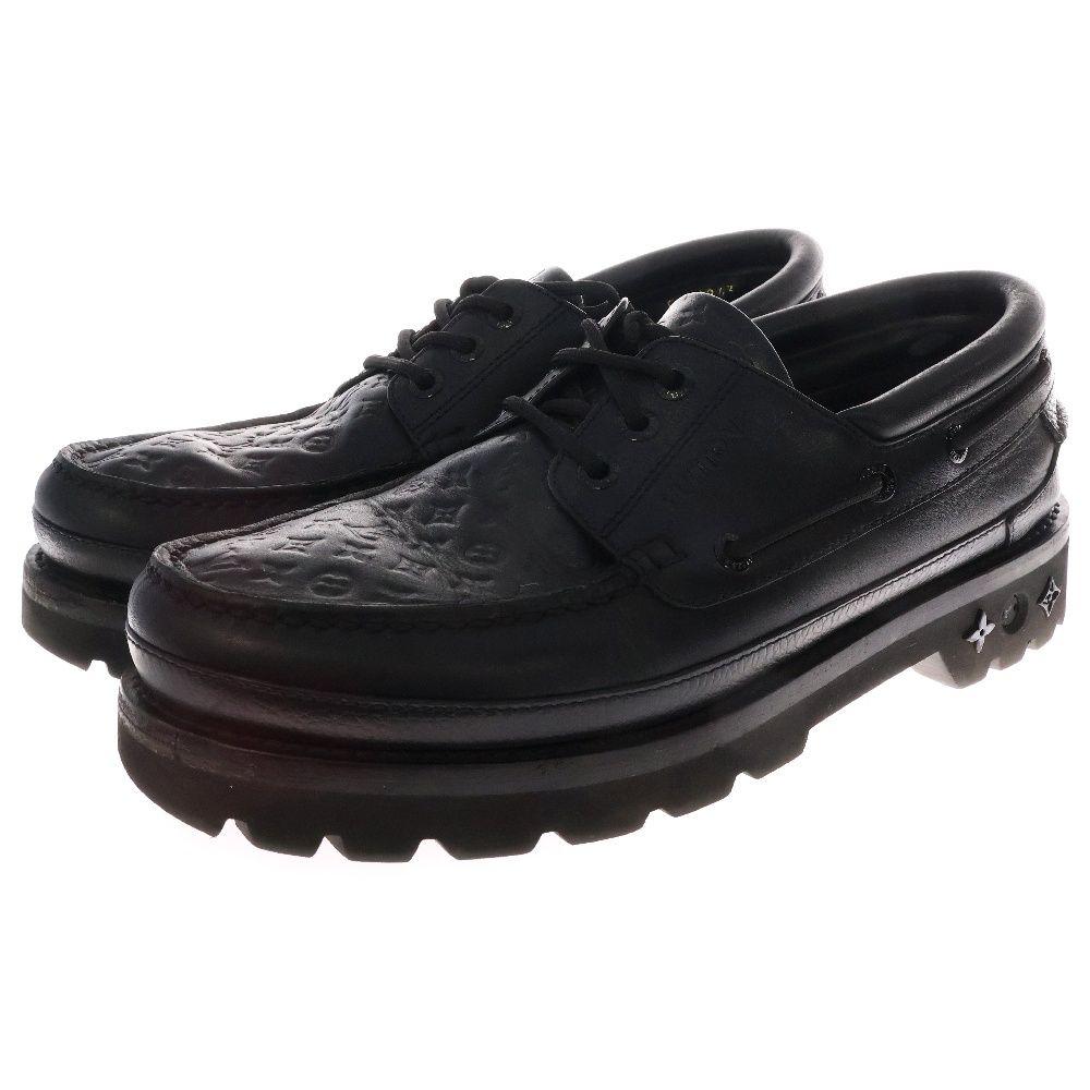 LOUIS VUITTON ブラック モカシン LOUIS VUITTON (ルイヴィトン) レンジャーライン モノグラム