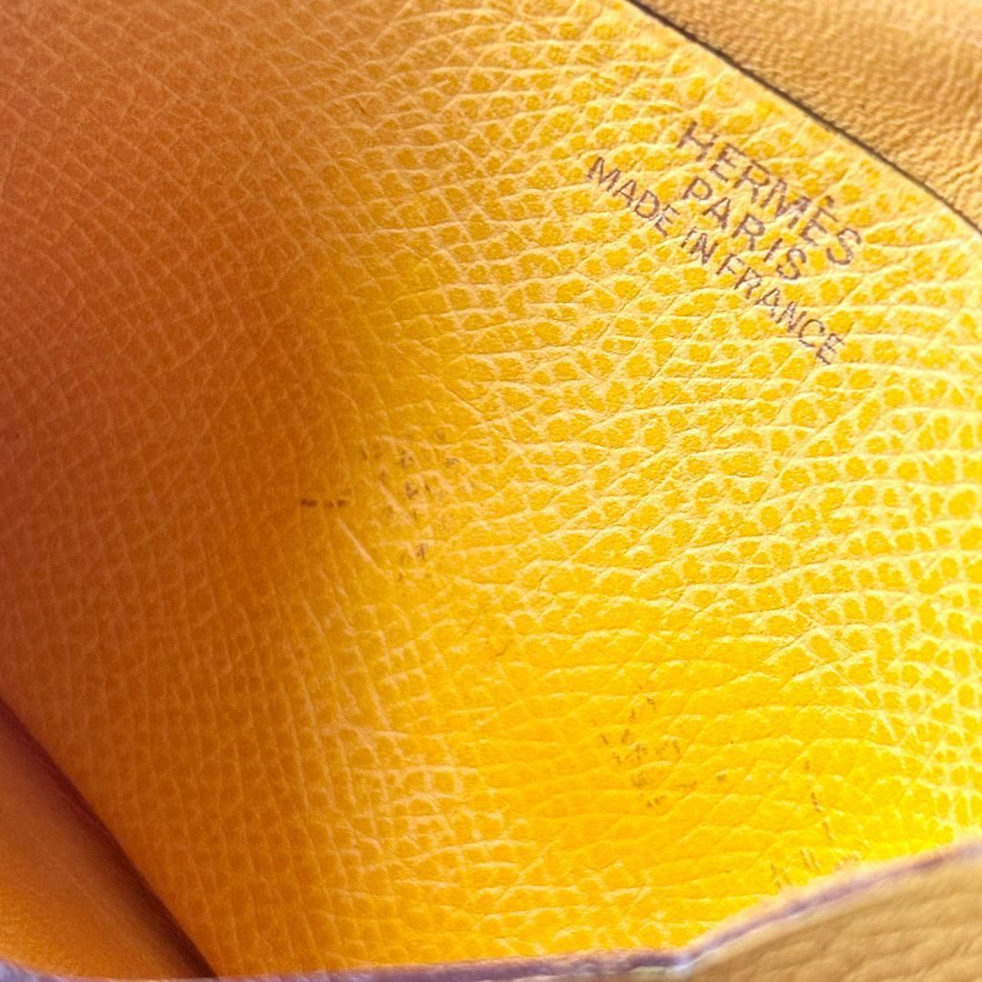 良好 美品『エルメス』べアン ミニ イエロー ゴールド 黄色 カード  