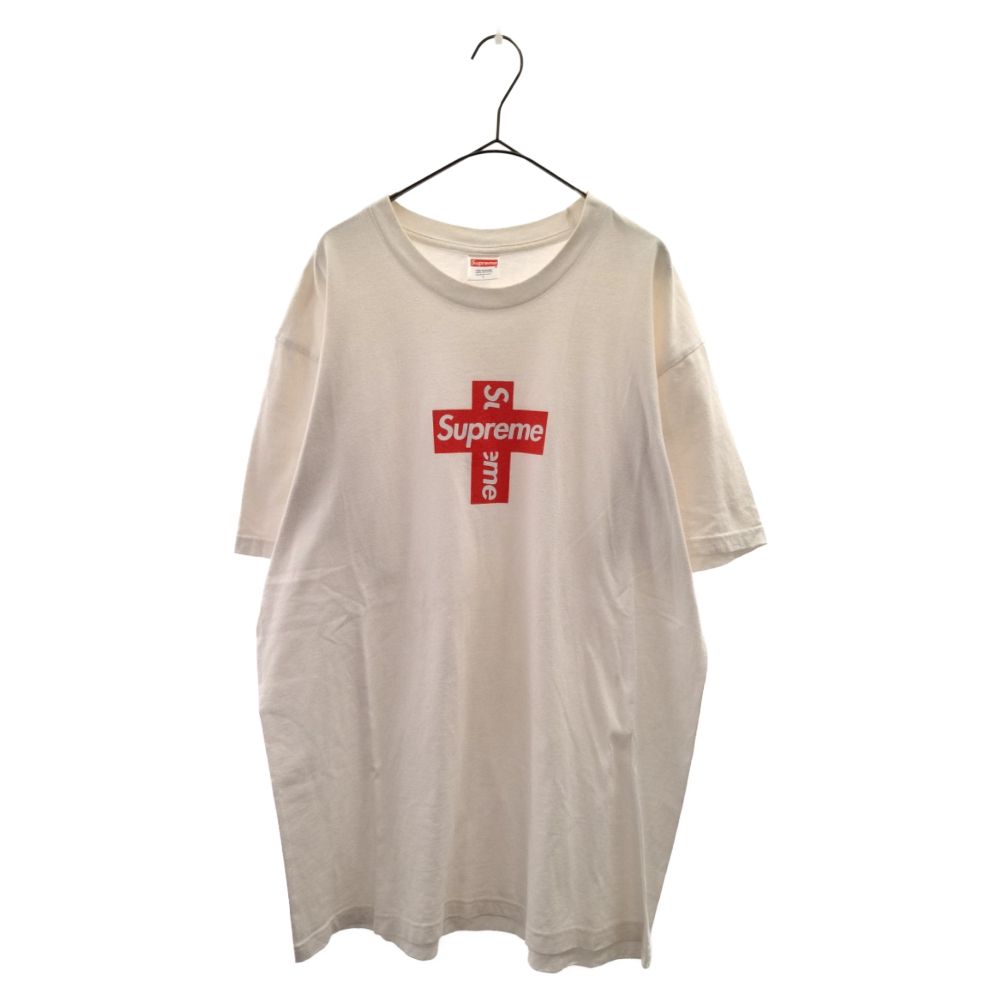 Supreme Cross Box Logo Tee White Large - Tシャツ/カットソー(半袖 ...
