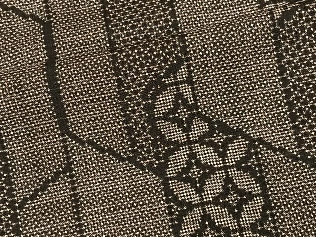 平和屋着物○本場大島紬 一元7マルキ 波文 正絹 逸品 AAAZ6811ph